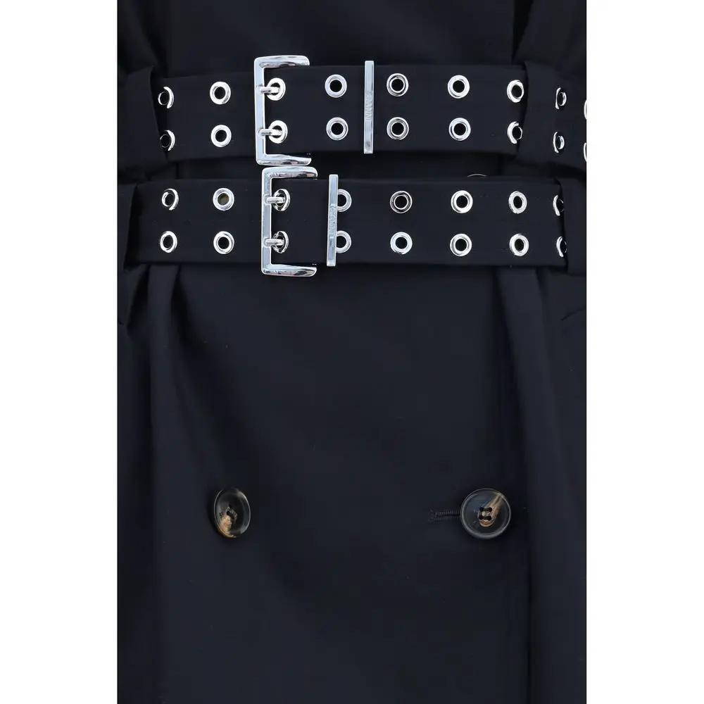 Ganni Black Cotton Coat