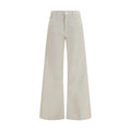 Haikure White Cotton Relaxed Fit Jeans