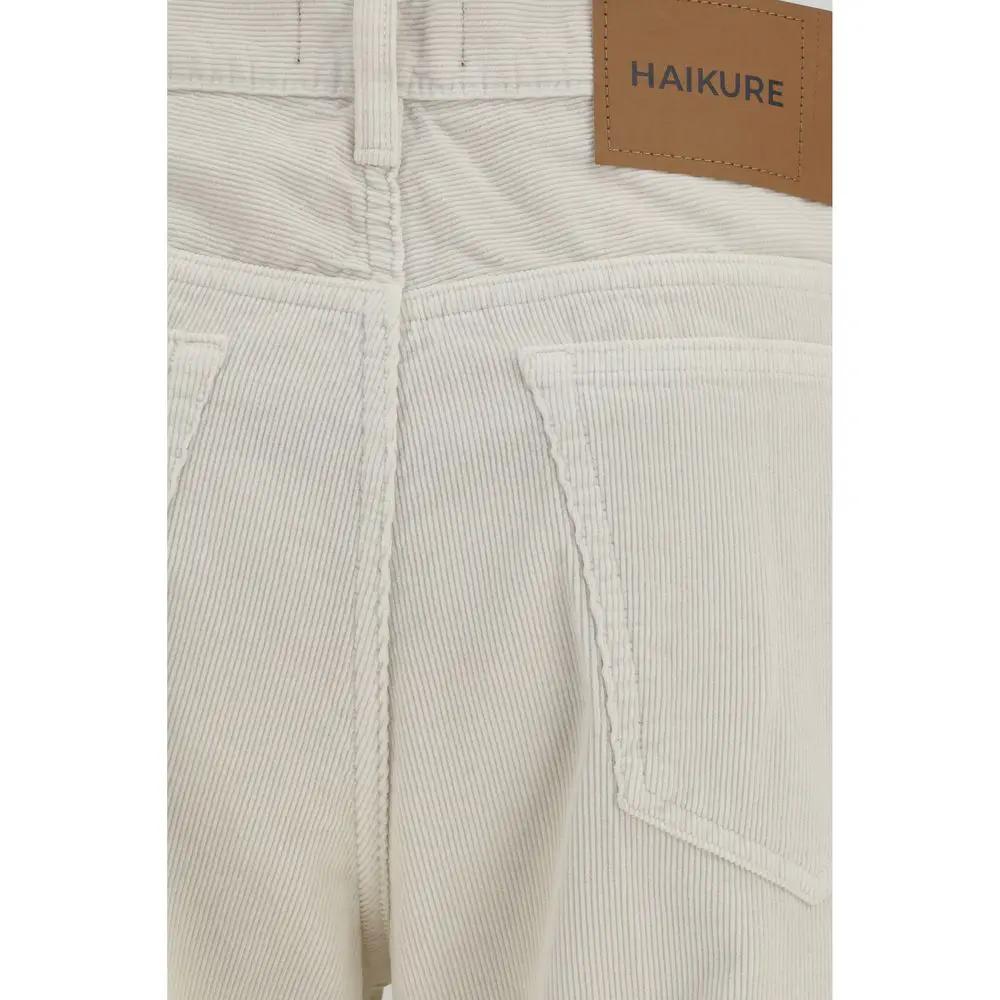 Haikure White Cotton Relaxed Fit Jeans