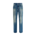Versace Blue Cotton Straight-Leg Jeans