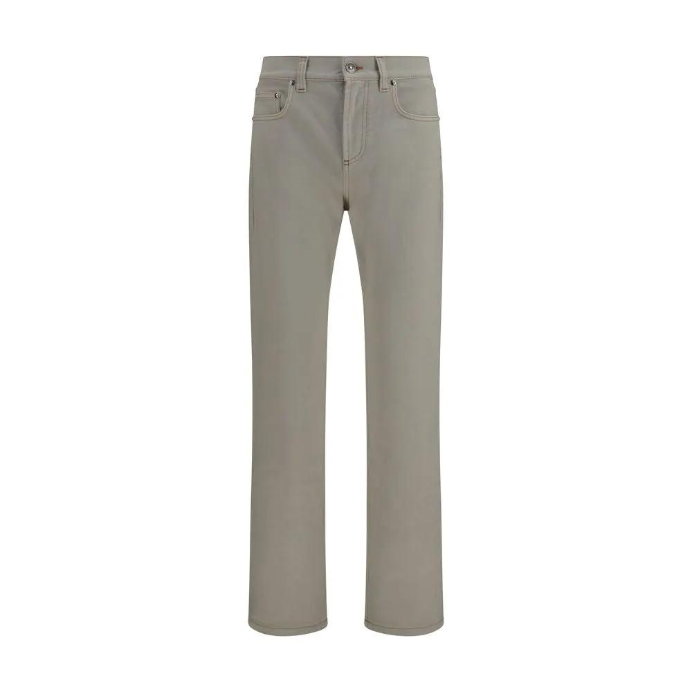Versace Beige Cotton Tapered Jeans