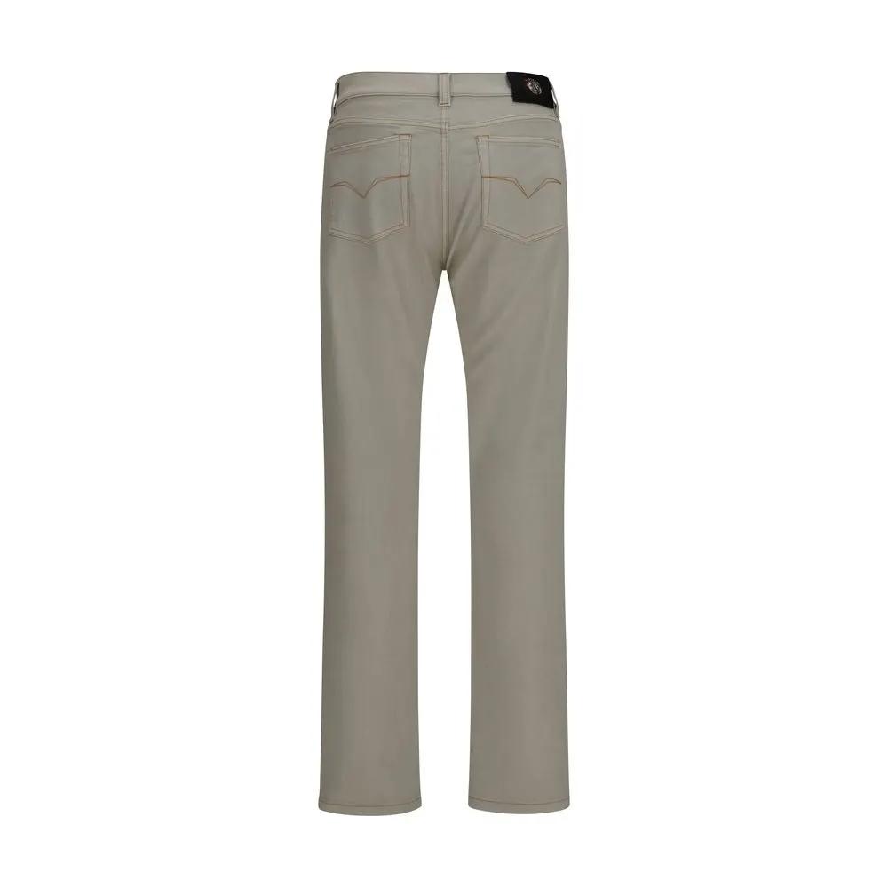 Versace Beige Cotton Tapered Jeans