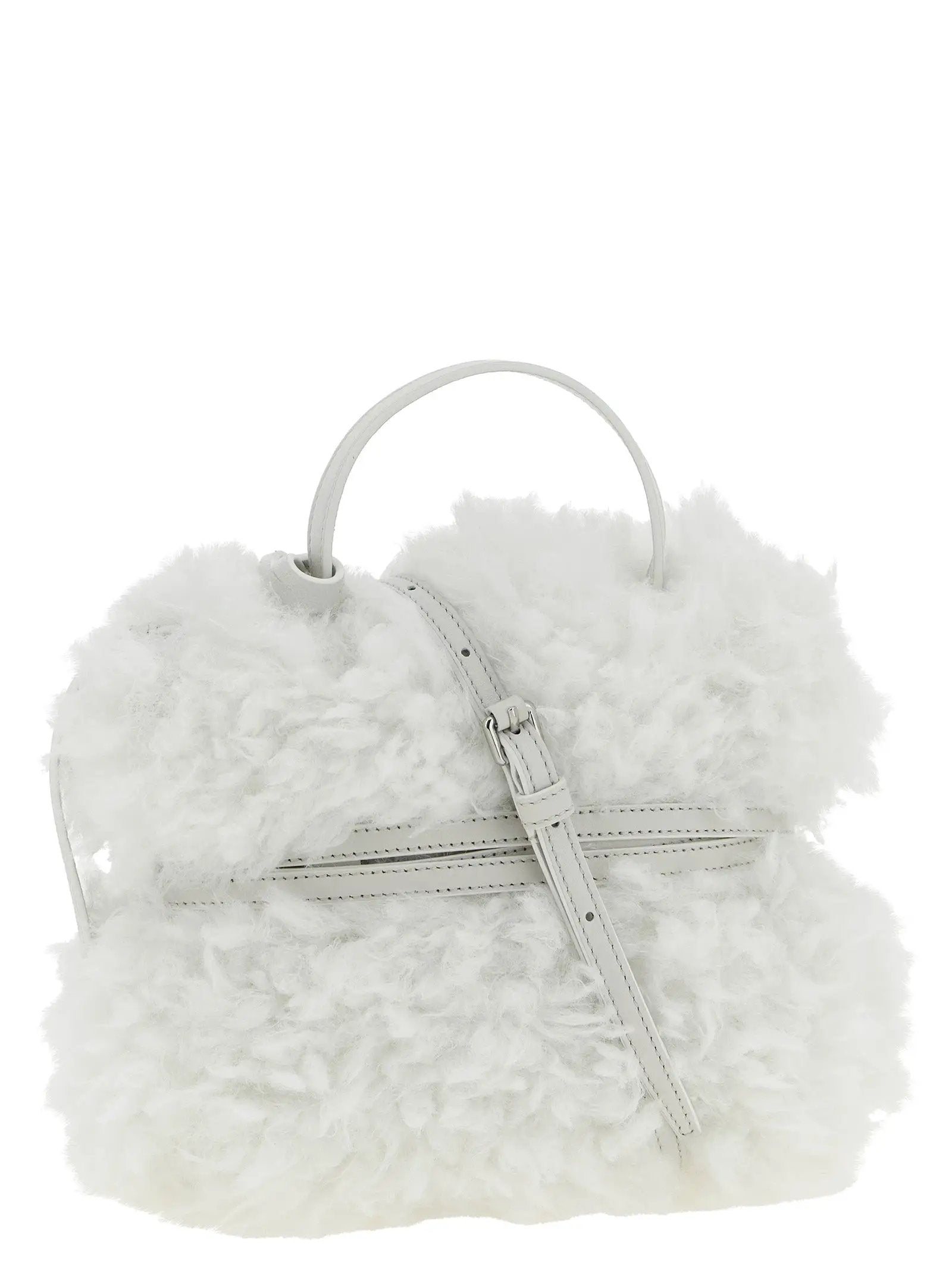 Moschino White Leather Handbag