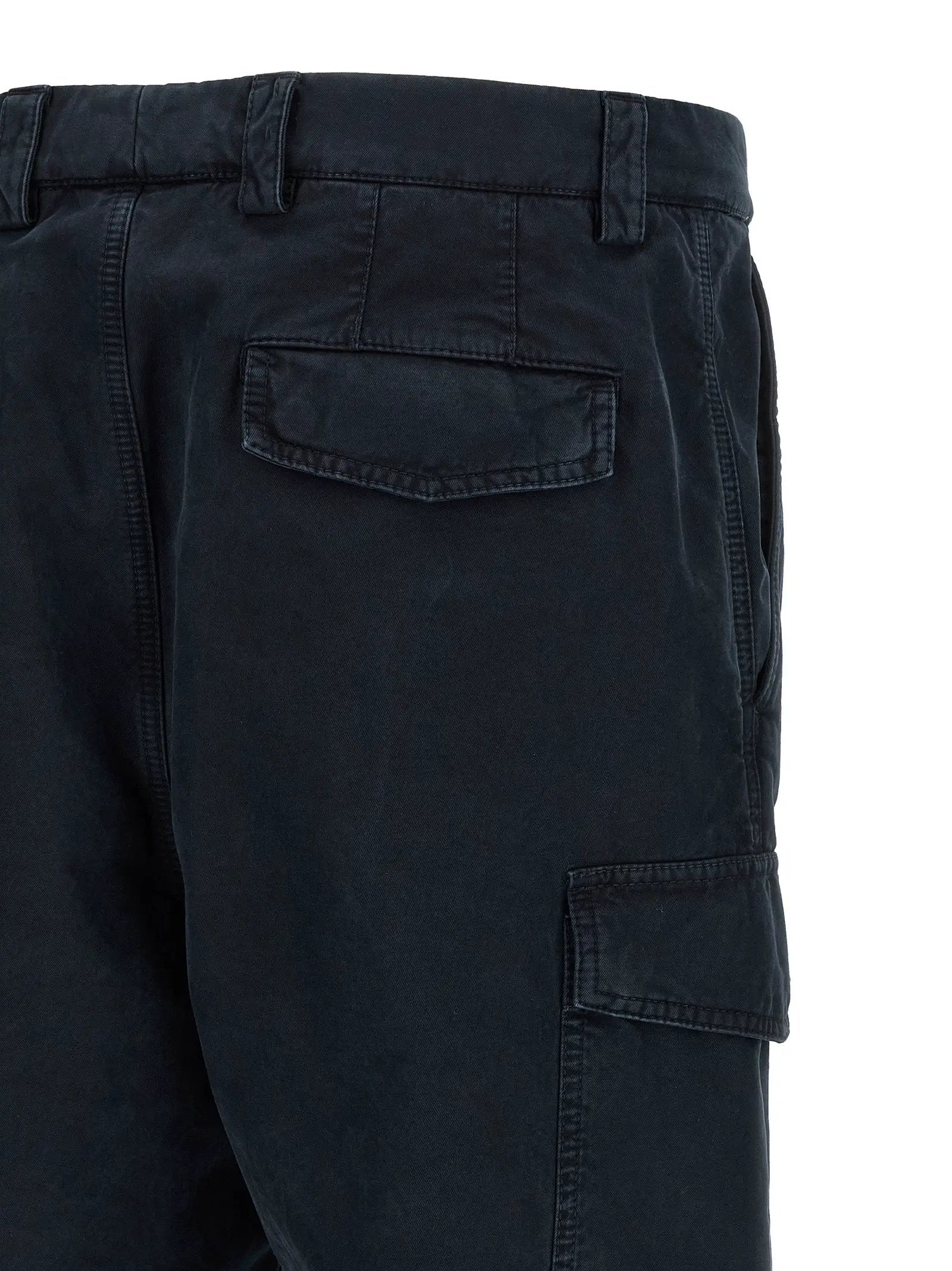 Brunello Cucinelli Blue Cotton Cargo Pants
