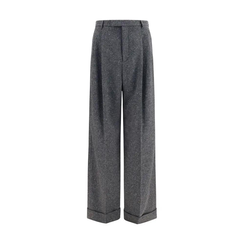 Valentino Garavani Gray Wool Oves Aries Pants