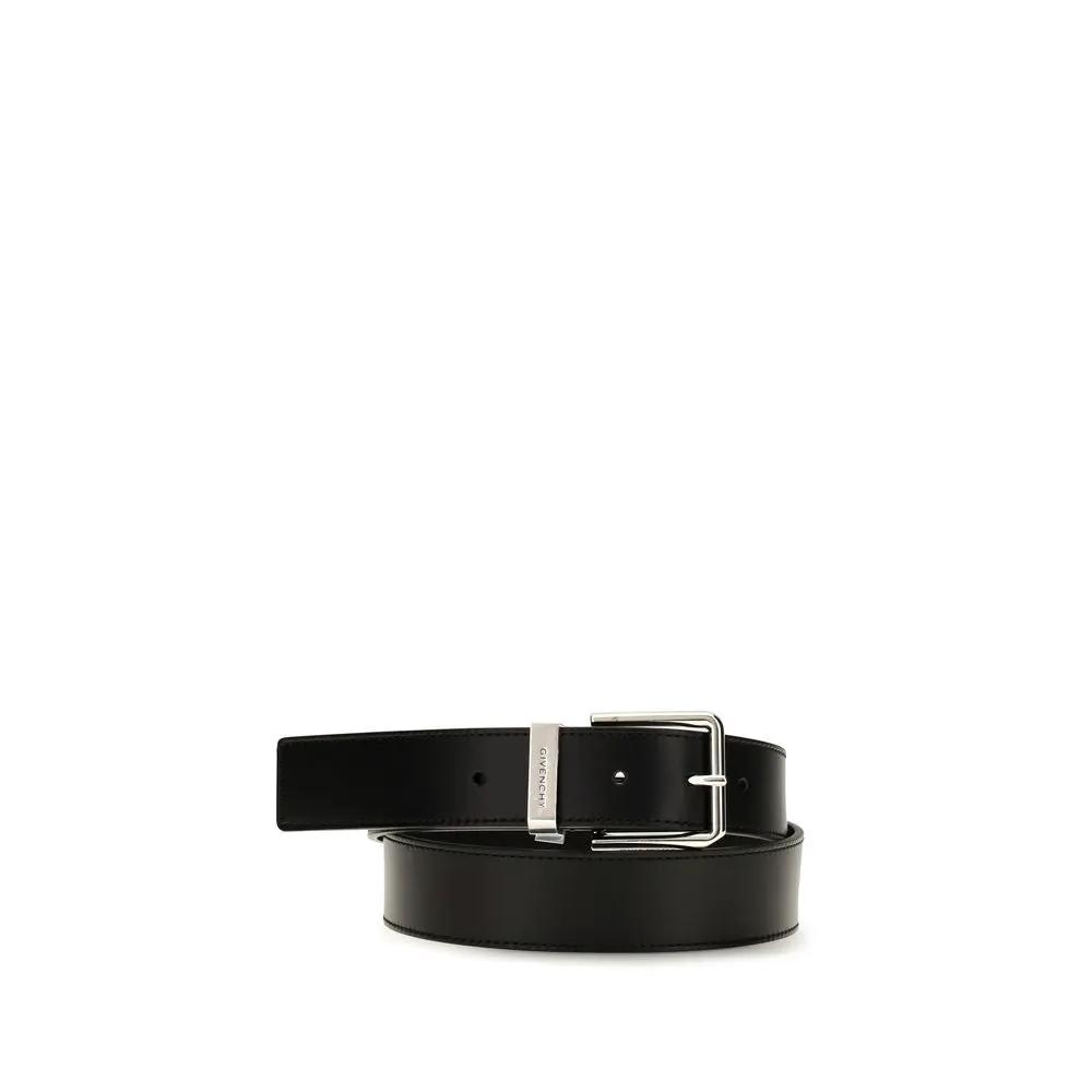 Givenchy Black Calf Leather Bos Taurus Regular Belt