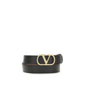 Valentino Garavani Black Calfskin Leather Belt