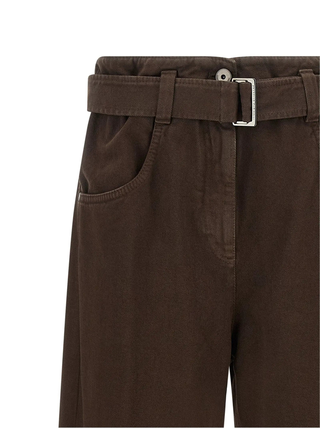 Brunello Cucinelli Brown Cotton Jeans Denim