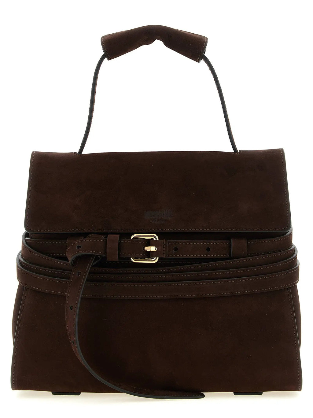 Moschino Brown Calfskin Handbag