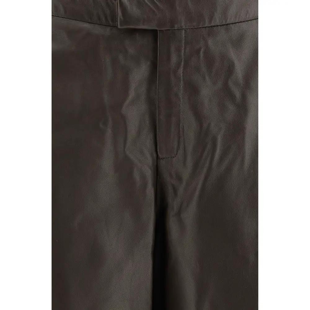 Arma Brown Leather Pants