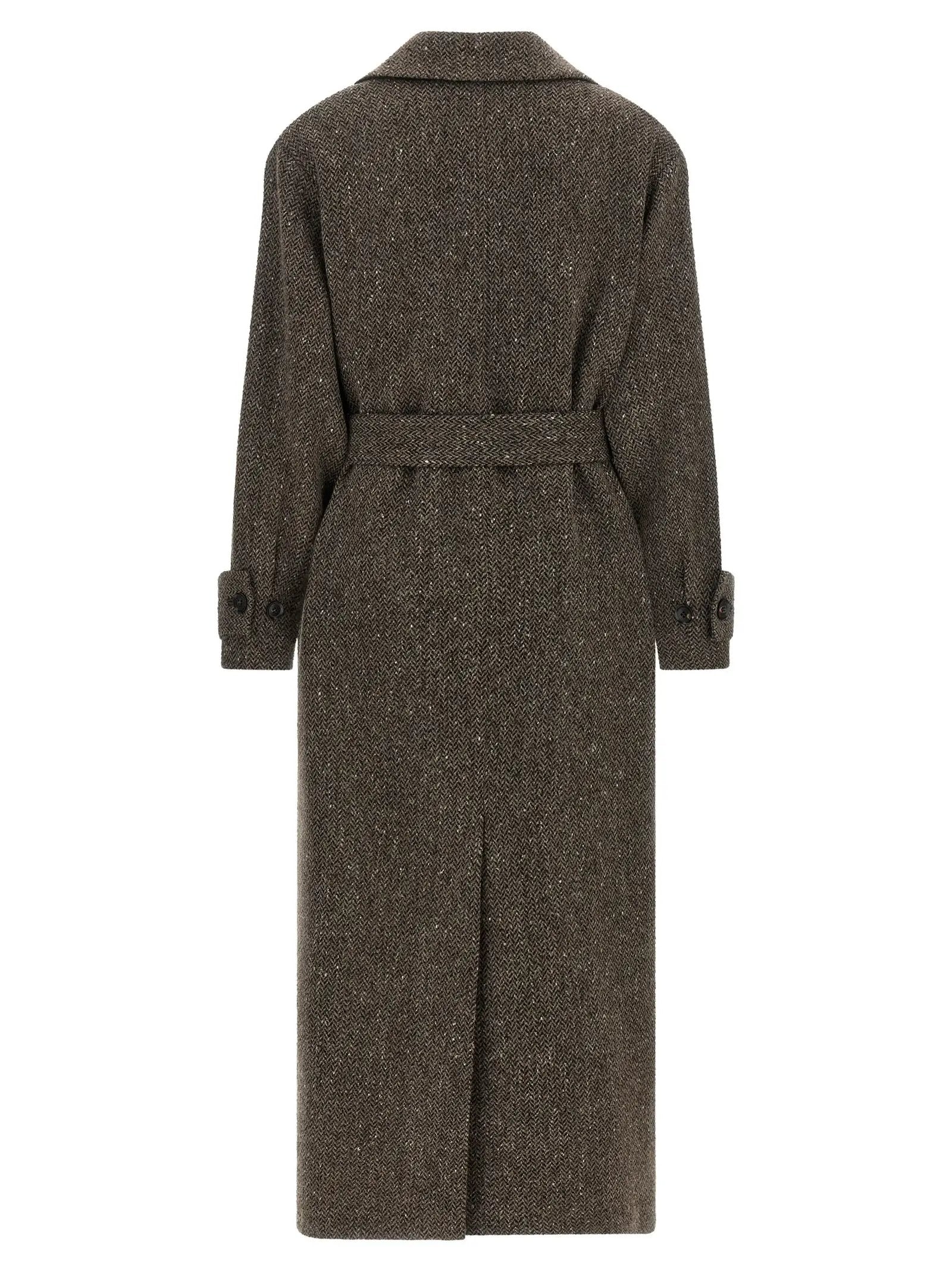 Kiton Brown Virgin Wool Coat