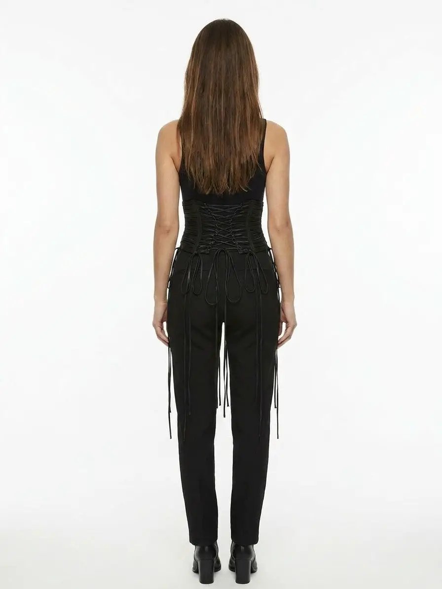 Dolce & Gabbana Black Lambskin High-Waist Belt