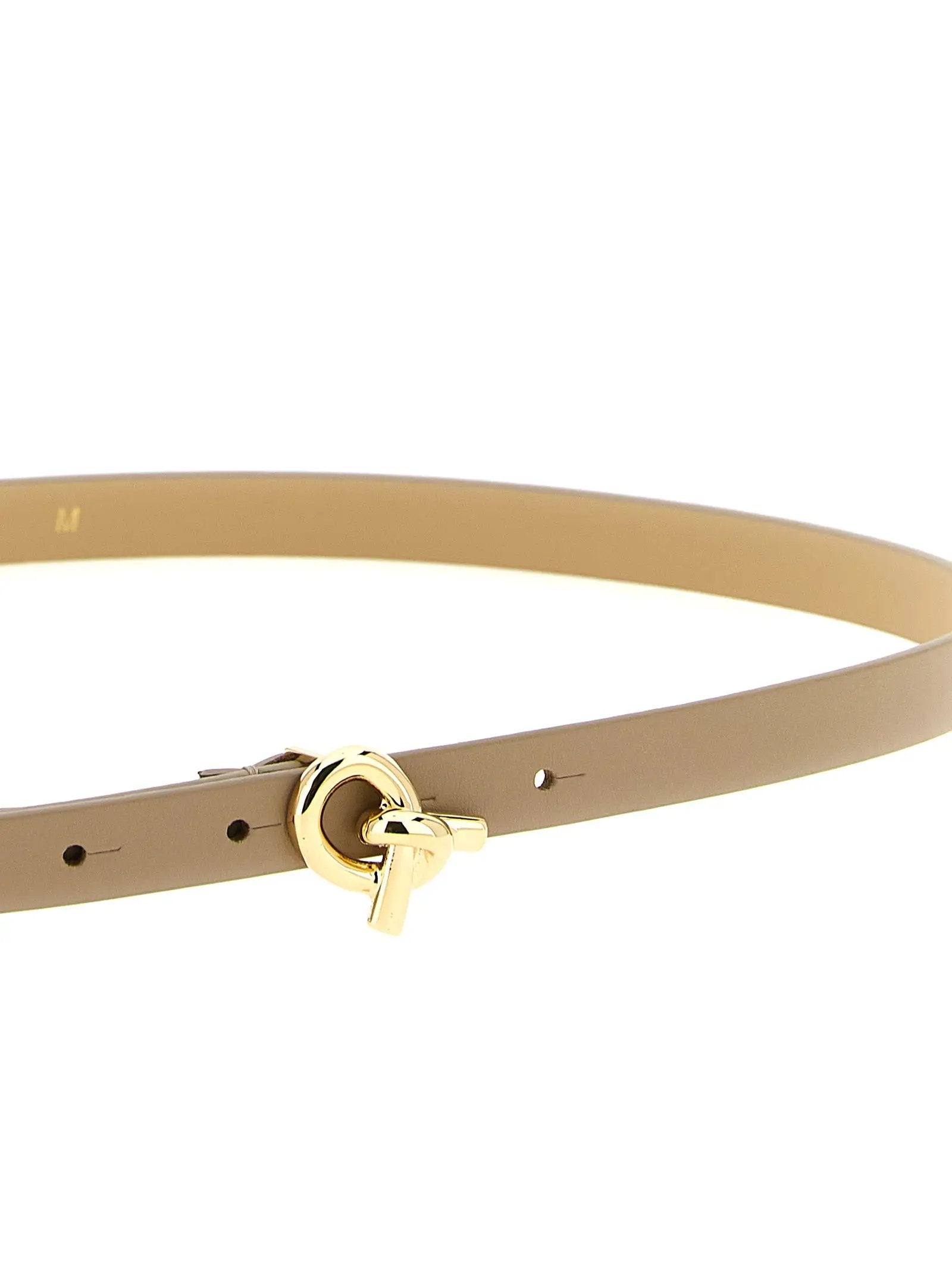 Fabiana Filippi Beige Leather Thin Belt