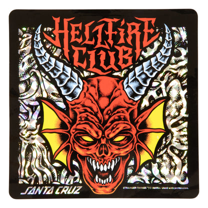 Santa Cruz x Stranger Things Skateboard Deck Hellfire Club Flames 9.0" x 32"