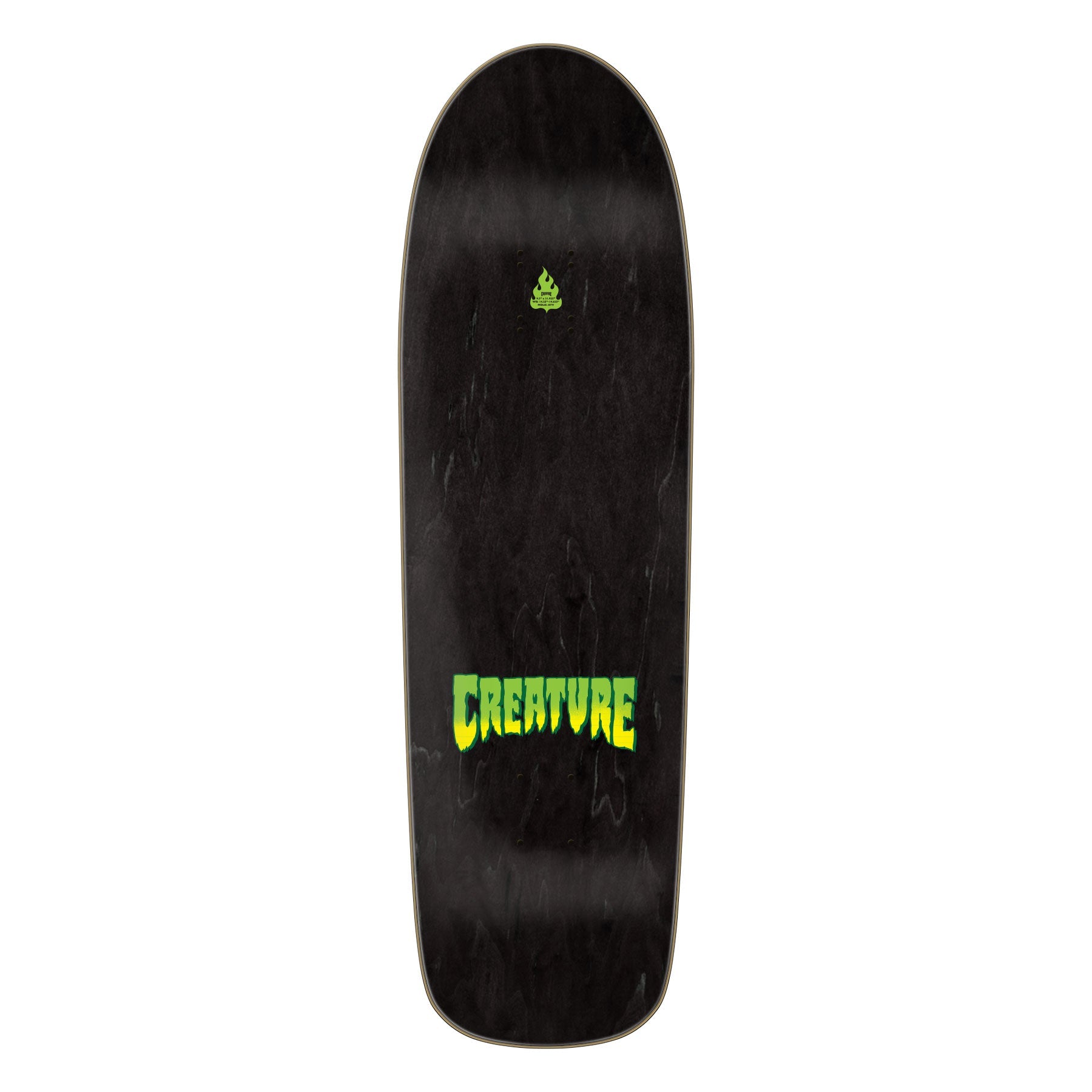 Creature Skateboard Deck Logo Spray Black 9.30" x 31.925"