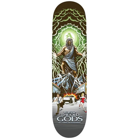 All I Need Skateboard Deck Zeus 8.5" x 32"