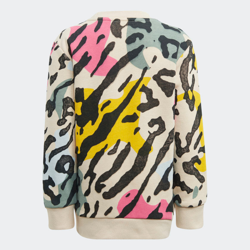 Kids' adidas Animal Print Crew Set