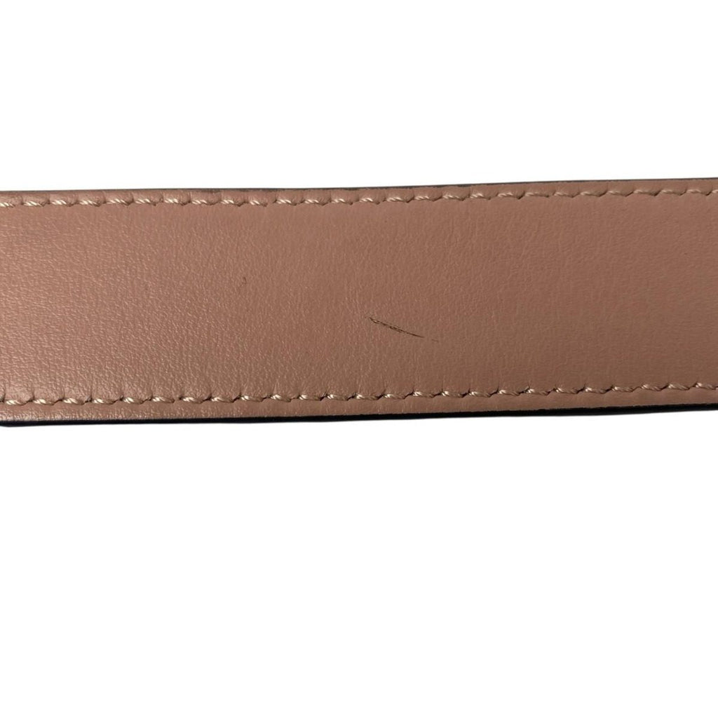 Fendi FF Leather Belt Buckle Black