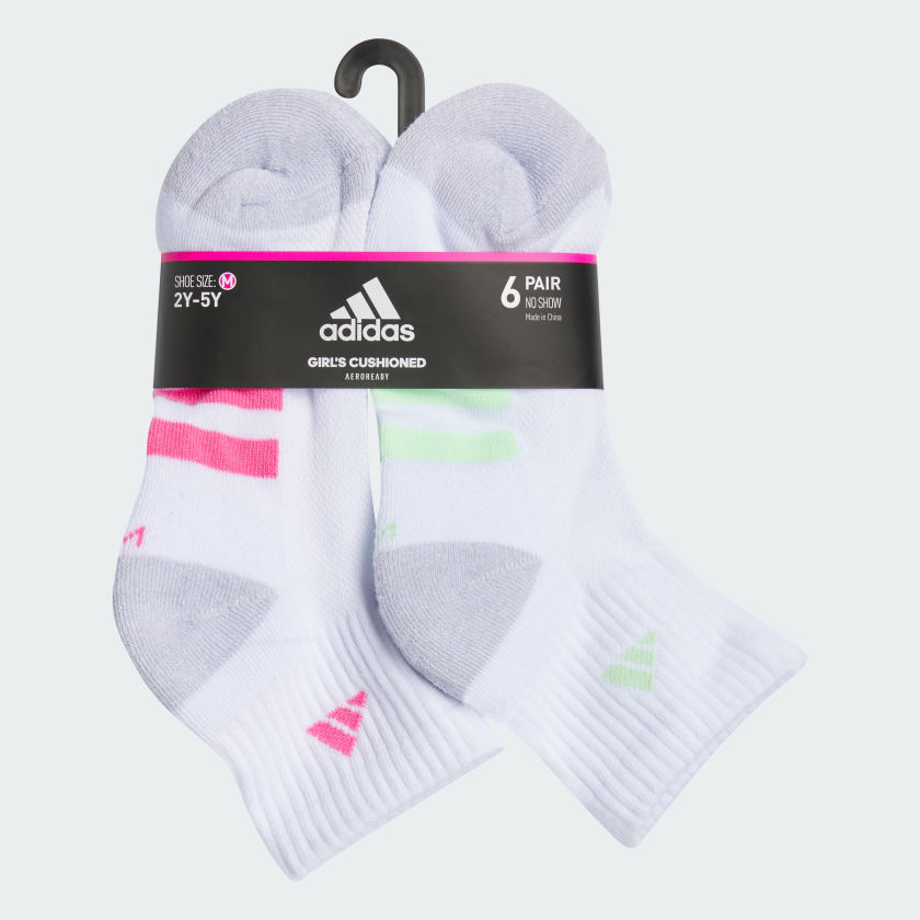 Athletic Cushioned 6-Pack Quarter Socks Kids