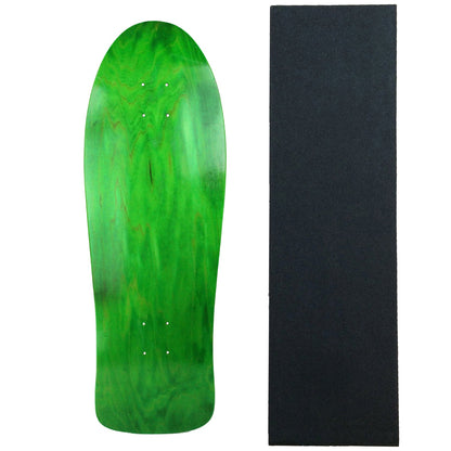Moose Old School Deck 10" x 30" Stained Green with Griptape