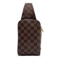 Louis Vuitton Damier Geronimos Leather Brown Belt Bag Gold