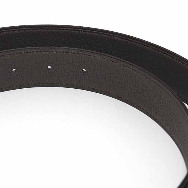 Hermes Belt Buckle H & Leather 32 Box Calf 135 Vaux Togo Black Ethane