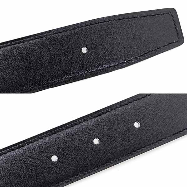 Hermes Belt Buckle H & Leather 32 Box Calf 135 Vaux Togo Black Ethane
