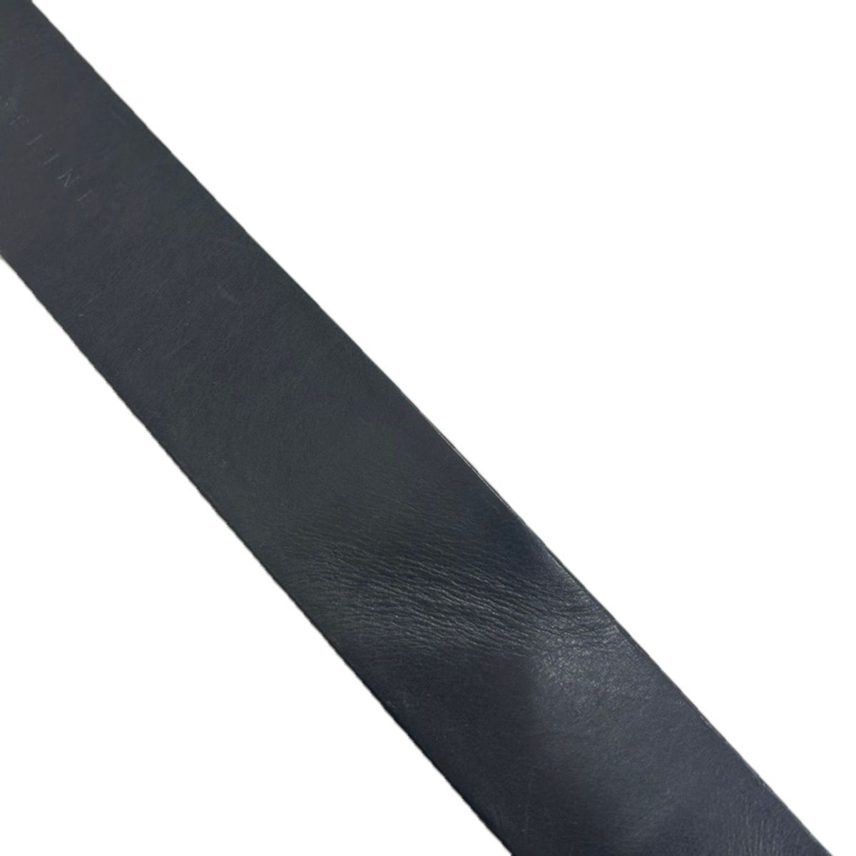 Celine Pelican Hook Buckle Leather Belt Black 30 75