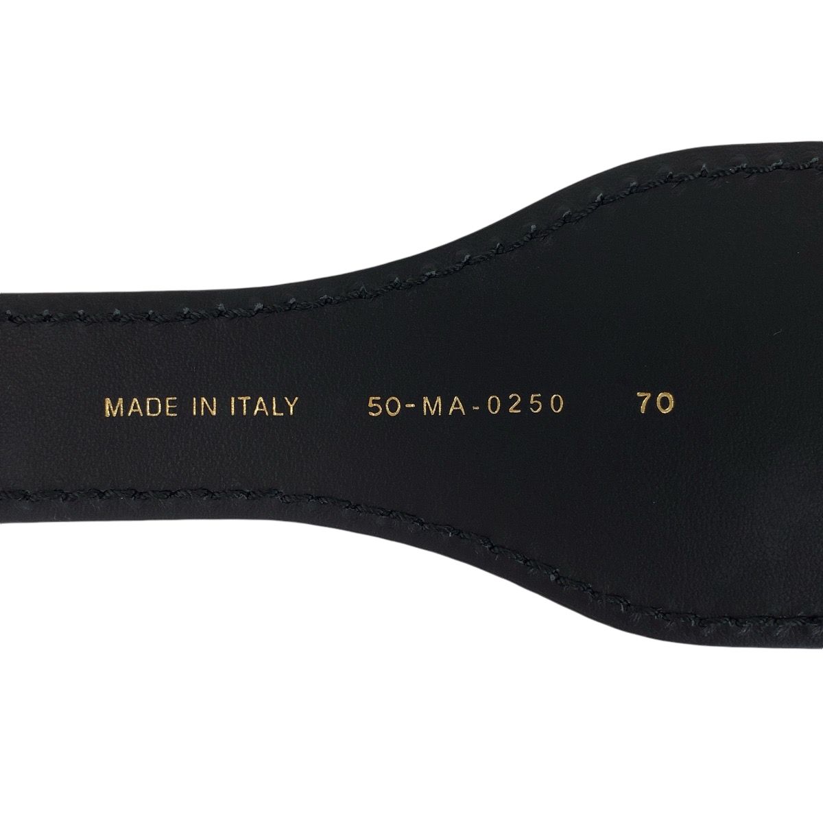 Dior Black Navy Gold Leather 50 MA Belt