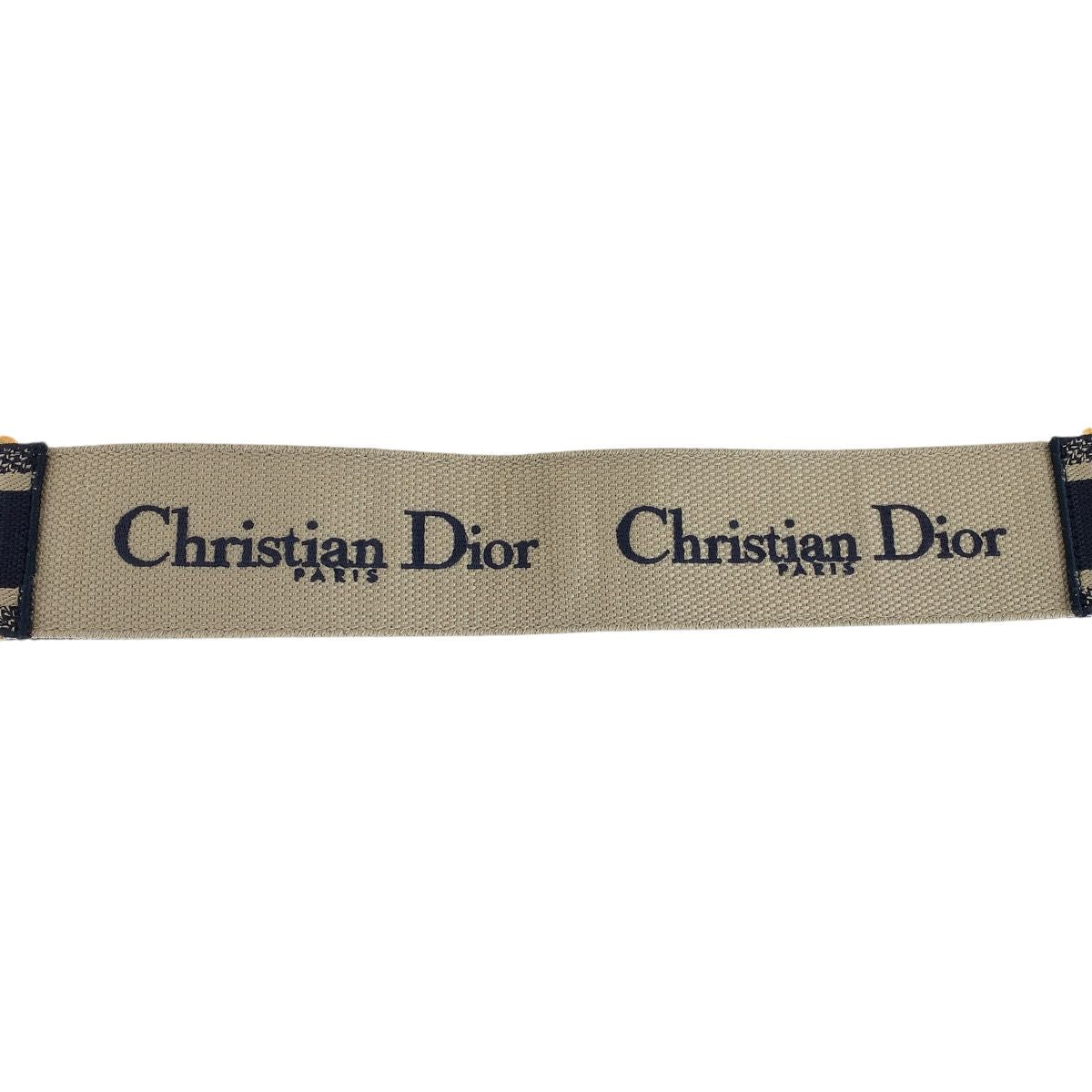 Dior Black Navy Gold Leather 50 MA Belt