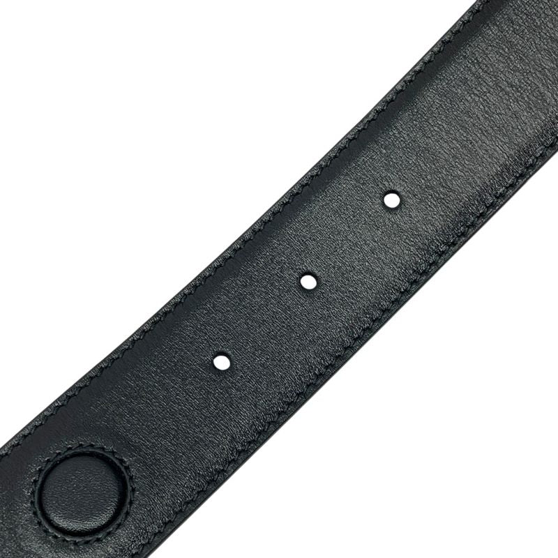Dior D Logo Buckle Belt Black Silver