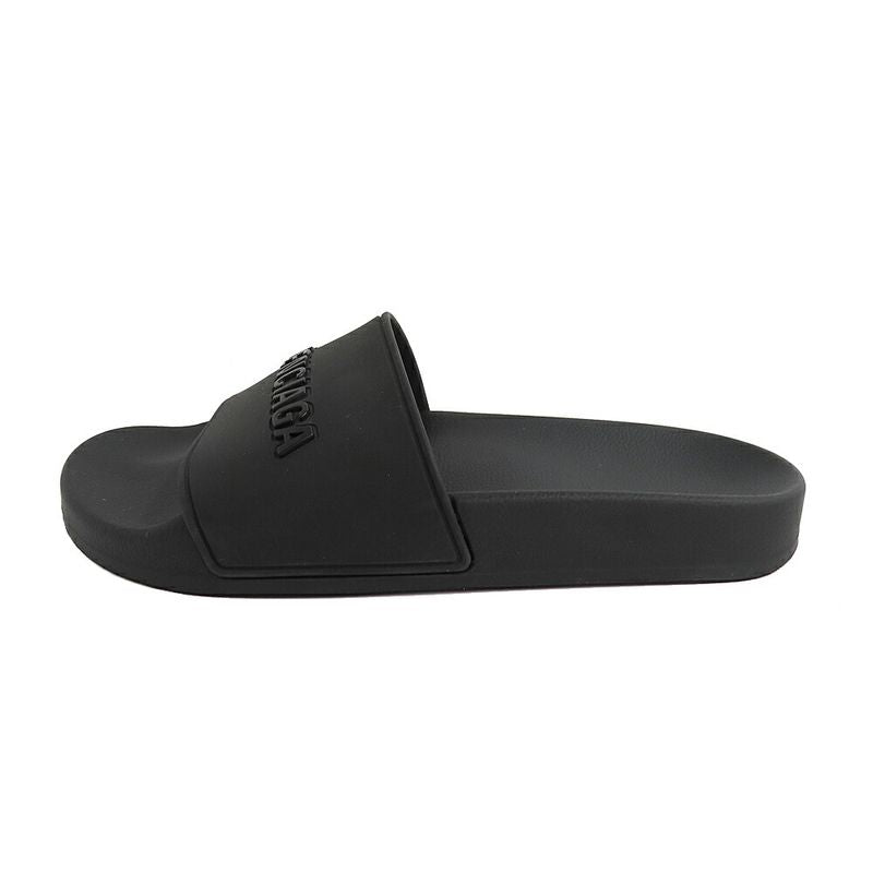 Balenciaga Pull Slide Rubber Sandals Black