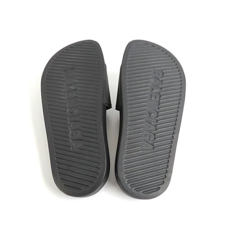 Balenciaga Pull Slide Rubber Sandals Black