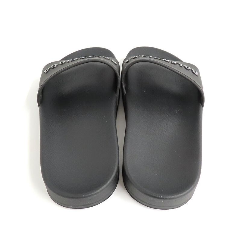 Balenciaga Pull Slide Rubber Sandals Black
