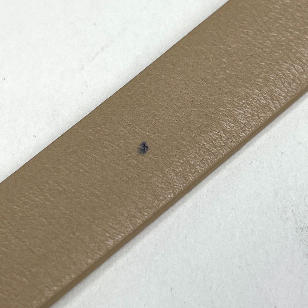 Chanel CC Logo Belt 14 Leather Beige Gold