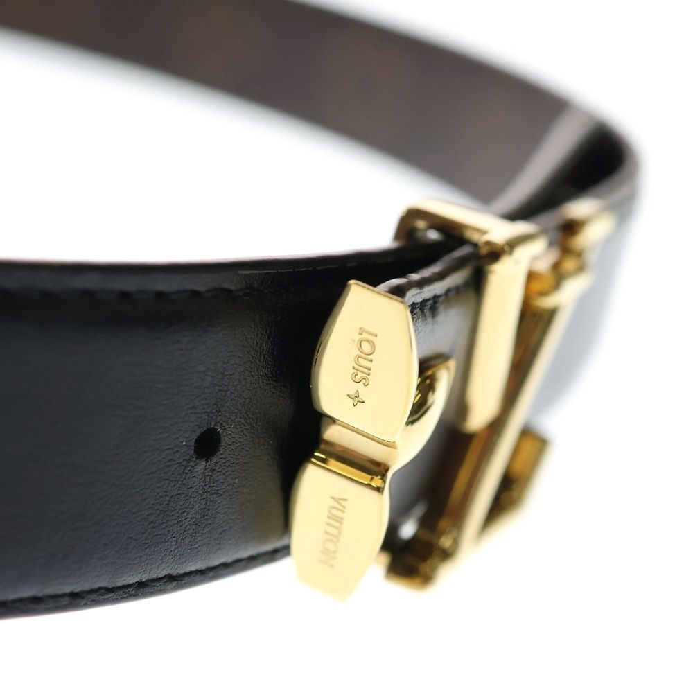 Louis Vuitton Reversible Logo Buckle Monogram Belt Brown