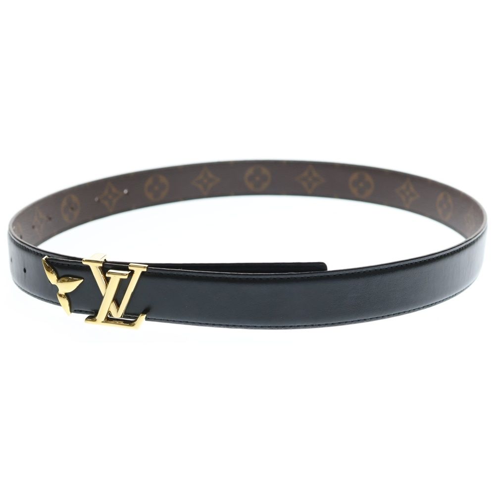 Louis Vuitton Reversible Logo Buckle Monogram Belt Brown