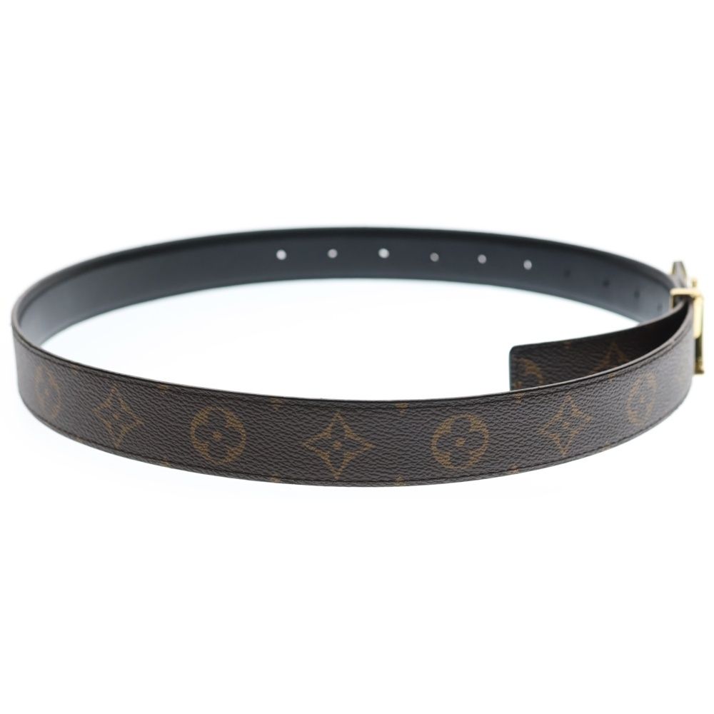 Louis Vuitton Reversible Logo Buckle Monogram Belt Brown