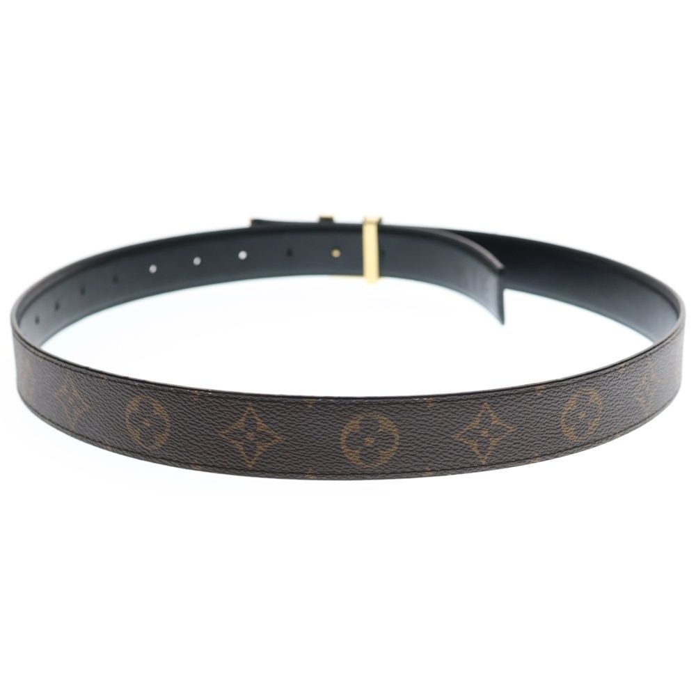 Louis Vuitton Reversible Logo Buckle Monogram Belt Brown