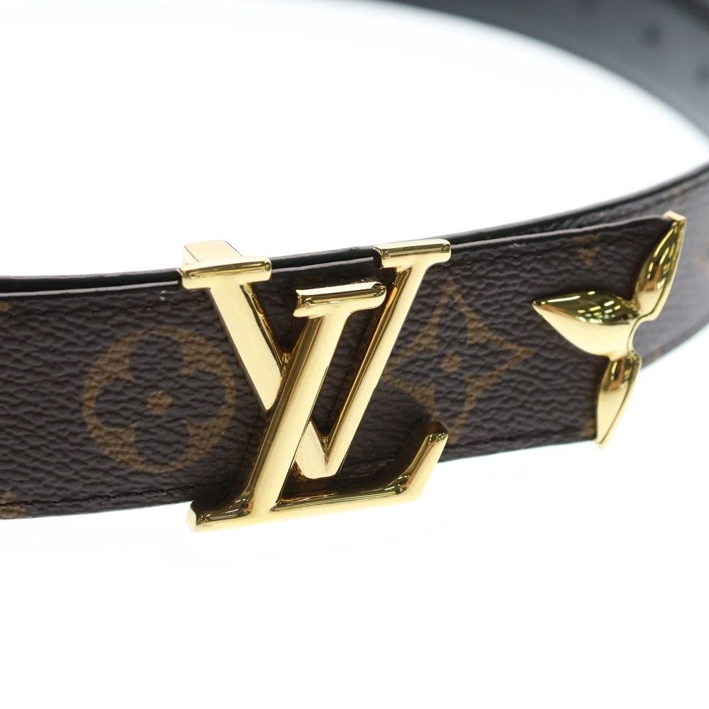 Louis Vuitton Reversible Logo Buckle Monogram Belt Brown