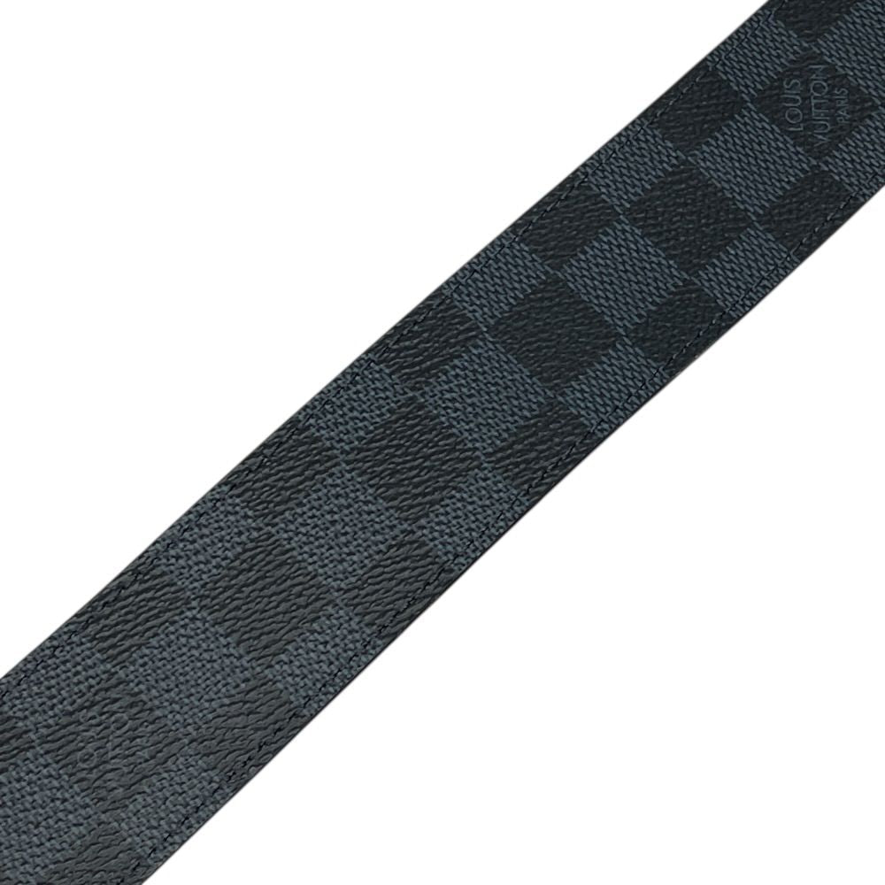 Louis Vuitton Damier Cobalt Azur Belt Silver Black Sophistication