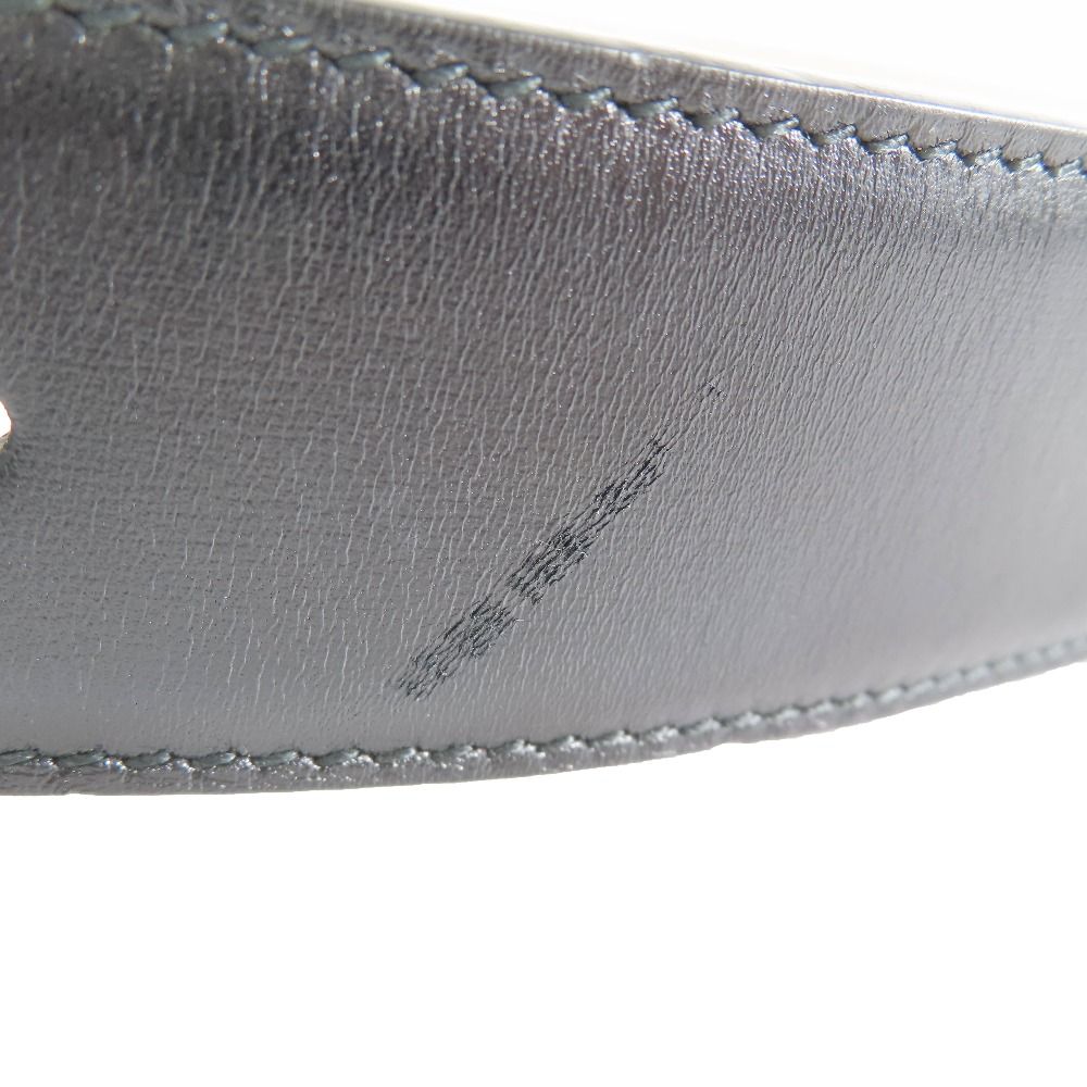 Dior Dlogo Buckle Leather Belt Black Silver