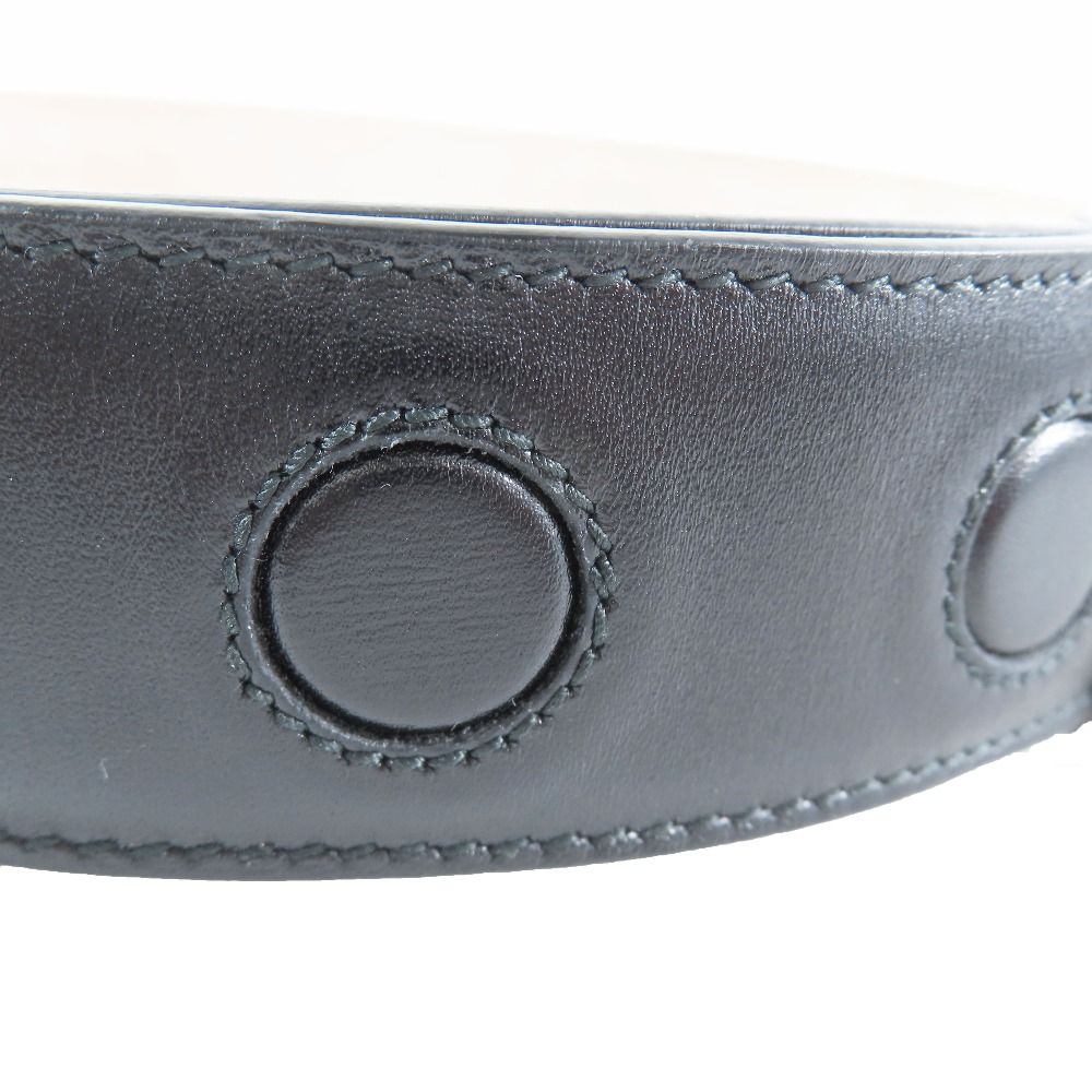 Dior Dlogo Buckle Leather Belt Black Silver