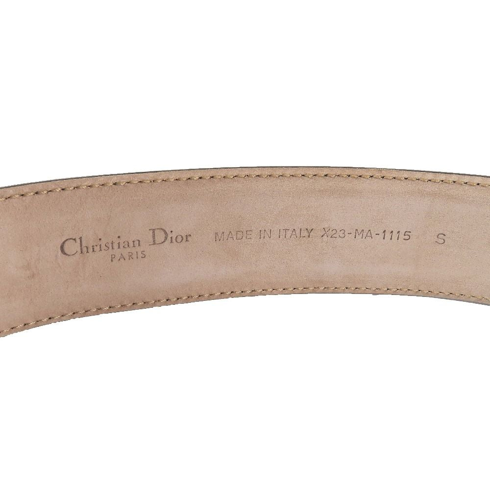 Dior Dlogo Buckle Leather Belt Black Silver