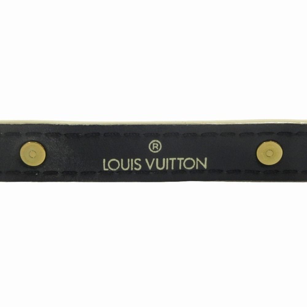 Louis Vuitton Suhali Ceinture Double Tour Leather Belt Studded Narrow-S Black