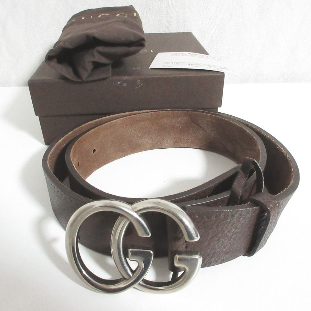Gucci GG Marmont Leather Belt Brown