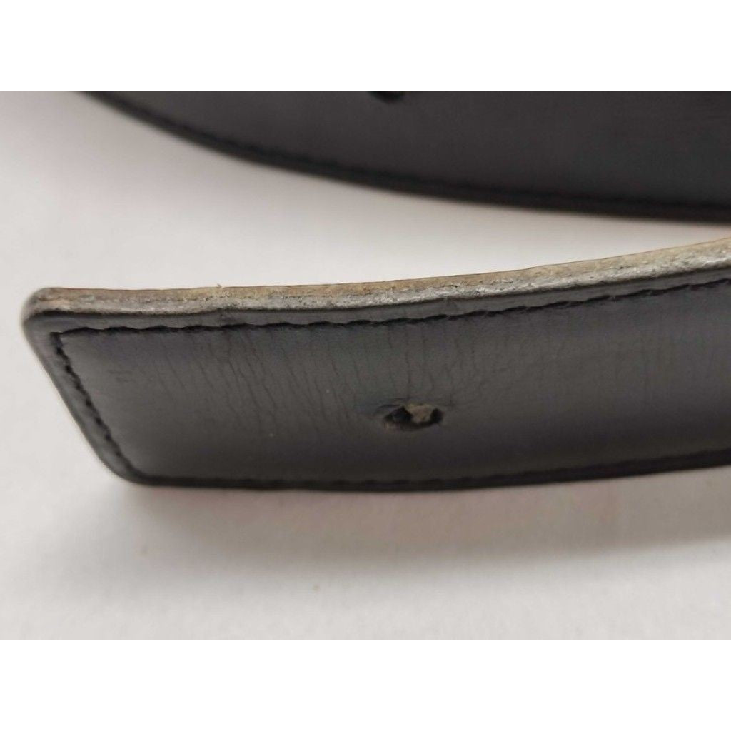 Hermes Belt Black Brown Leather
