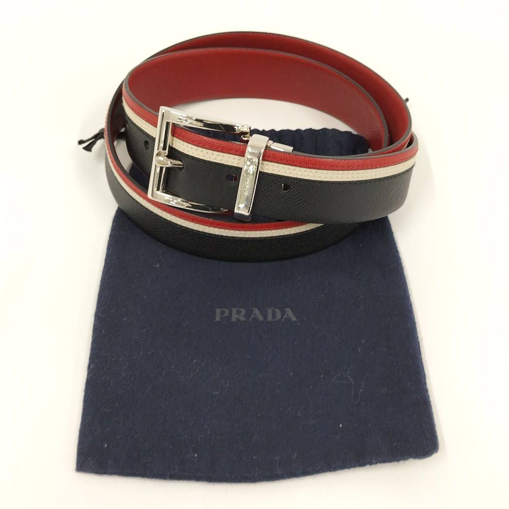 Prada Belt Leather Belts Black