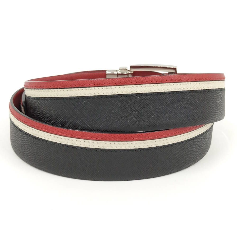 Prada Belt Leather Belts Black