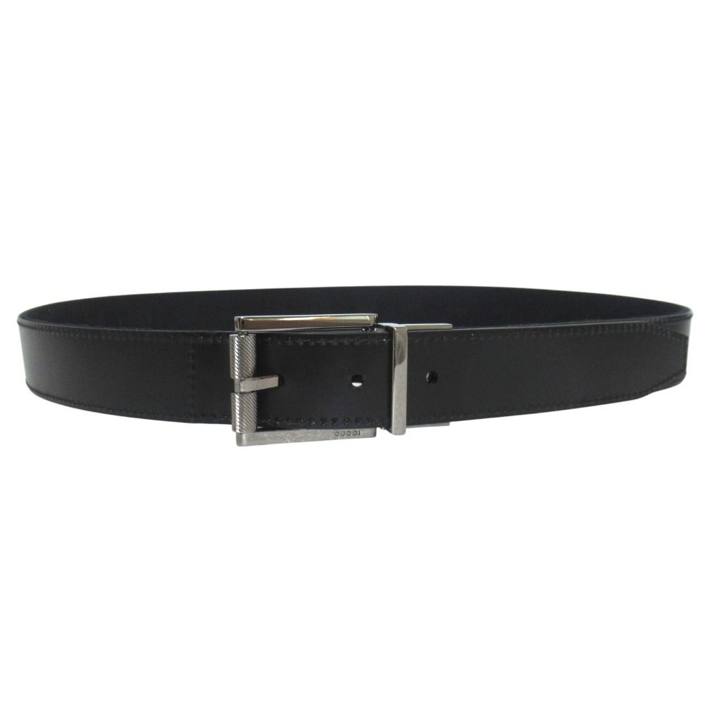 Gucci GG Jacquard Reversible Leather Belt 90 36 Black